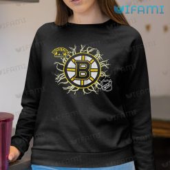 Boston Bruins Shirt Lightning Strike NHL Bruins Sweashirt