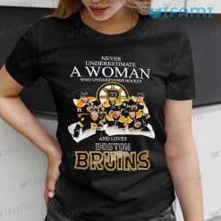 Boston Bruins Shirt Never Underestimate A Woman Love Bruins Gift
