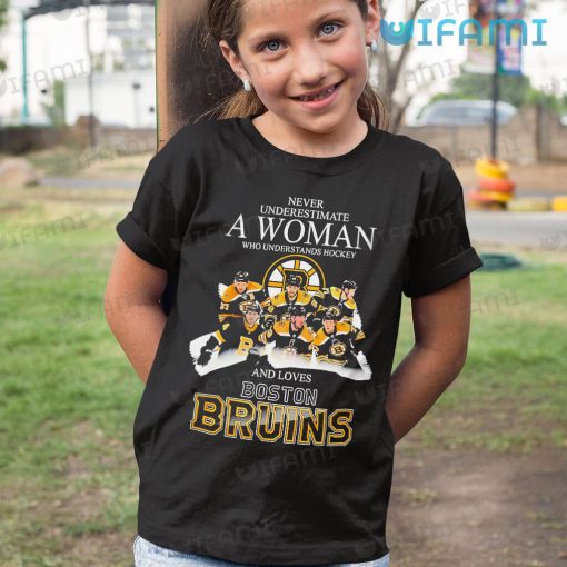 Boston Bruins Shirt Never Underestimate A Woman Love Bruins Gift