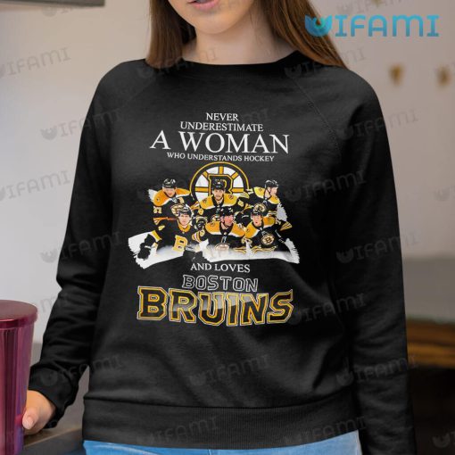 Boston Bruins Shirt Never Underestimate A Woman Love Bruins Gift