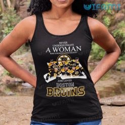 Boston Bruins Shirt Never Underestimate A Woman Love Bruins Tank Top