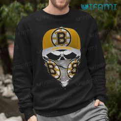 Boston Bruins Shirt Skull Wearing Mask Bruins Sweashirt