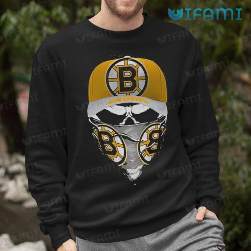 Boston Bruins Shirt Skull Wearing Mask Bruins Gift