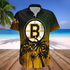 Bruins Hawaiian Shirt Big Logo Coconut Tree Boston Bruins Present