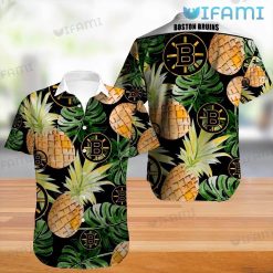 Bruins Hawaiian Shirt Big Pineapple Palm Leaf Boston Bruins Gift