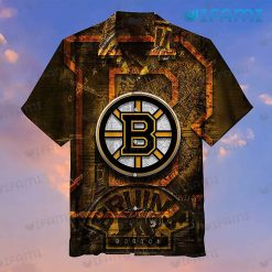 Bruins Hawaiian Shirt Gold All Over Print Boston Bruins Gift