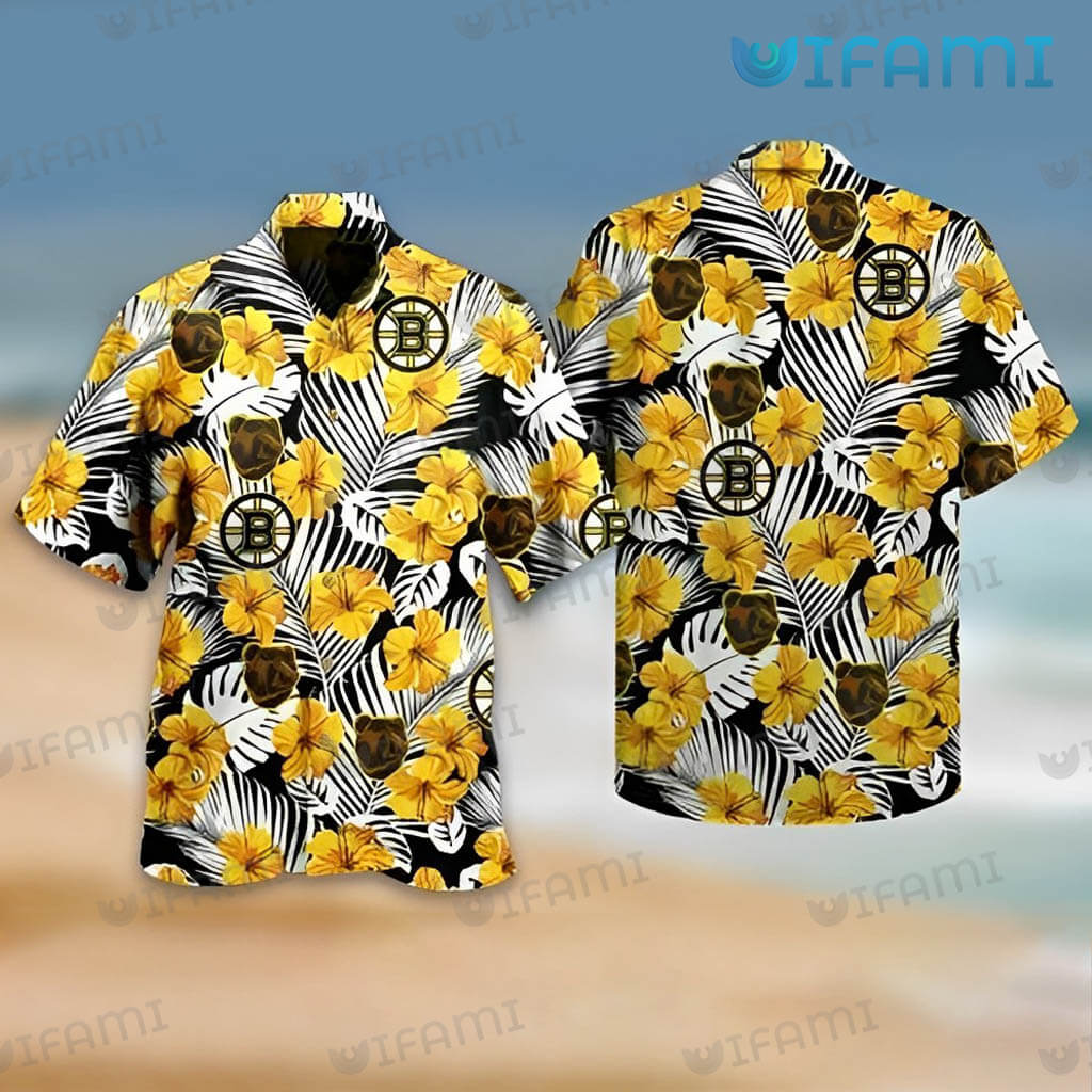 Get Into the Spirit with Bruins Hawaiian Shirt and Beach Short