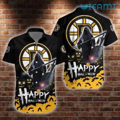 Bruins Hawaiian Shirt Grim Reaper Happy Halloween Boston Bruins Gift