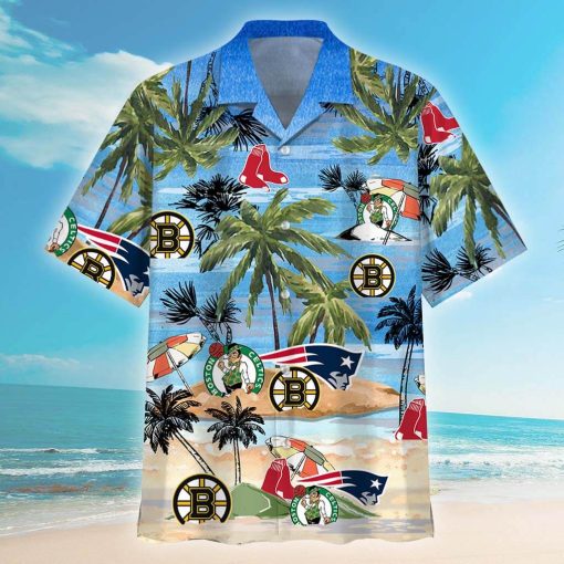 Bruins Hawaiian Shirt Patriots Celtics Red Sox Beach Boston Bruins Gift