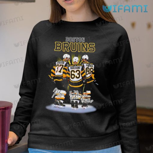Bruins Shirt Marchand Bergeron Pastrnak Signature Boston Bruins Gift