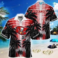 Buccaneers Hawaiian Shirt Coconut Tree Pattern Tampa Bay Buccaneers Gift