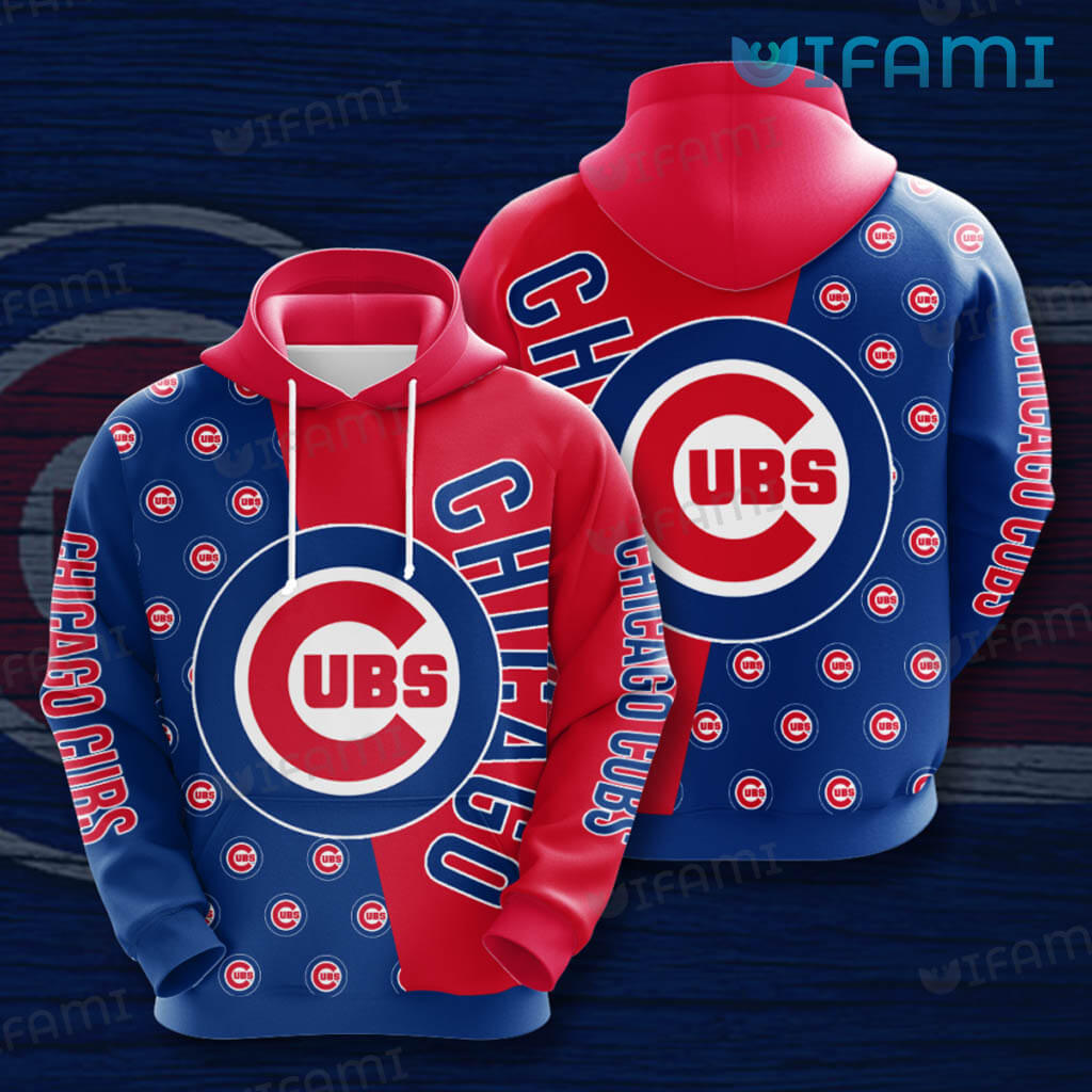 Chicago Cubs Hoodie 3D Big Logo Pattern Cubs Gift