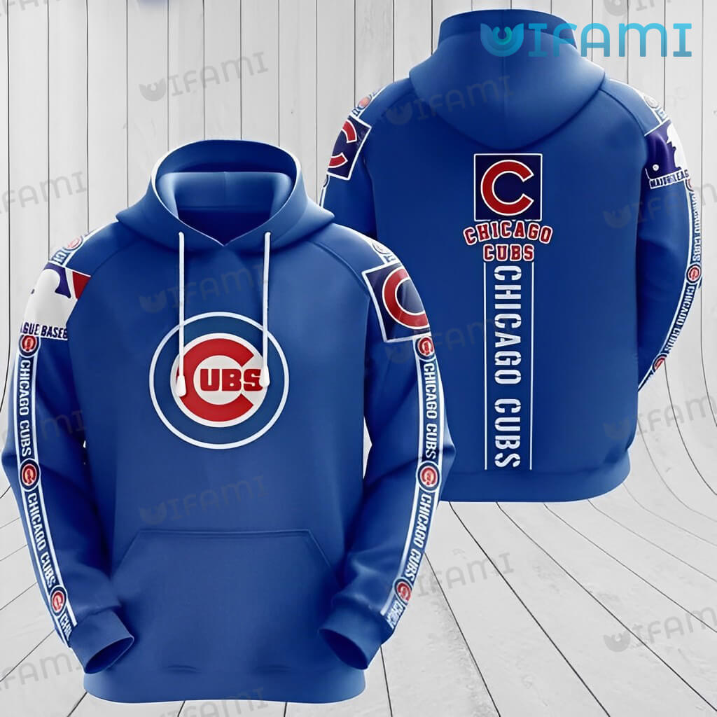 Chicago Cubs Hoodie 3D Blue AOP Logo Cubs Gift