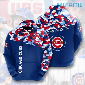 Chicago Cubs Hoodie 3D Camo Everybody In Cubs Gift