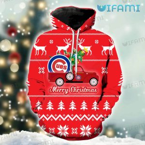 Chicago Cubs Hoodie 3D Merry Christmas Cubs Gift