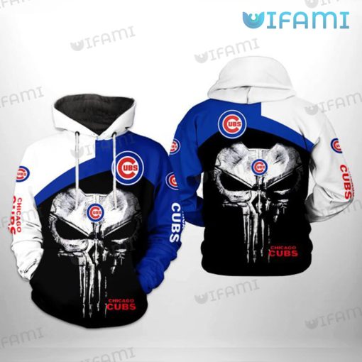 Chicago Cubs Hoodie 3D Punisher Skull Logo Cubs Gift