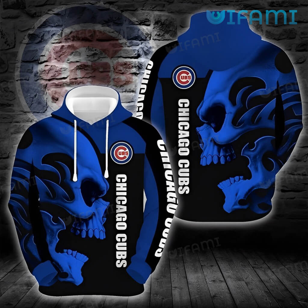 Unleash Your Inner Cubs Fanatic with Our 3D Skull Hoodie