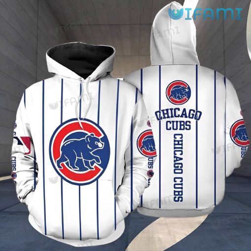 Chicago Cubs Hoodie 3D Stripe Pattern Logo Cubs Gift