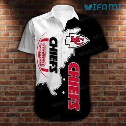 Chiefs Hawaiian Shirt Black White Football Kansas City Chiefs Present