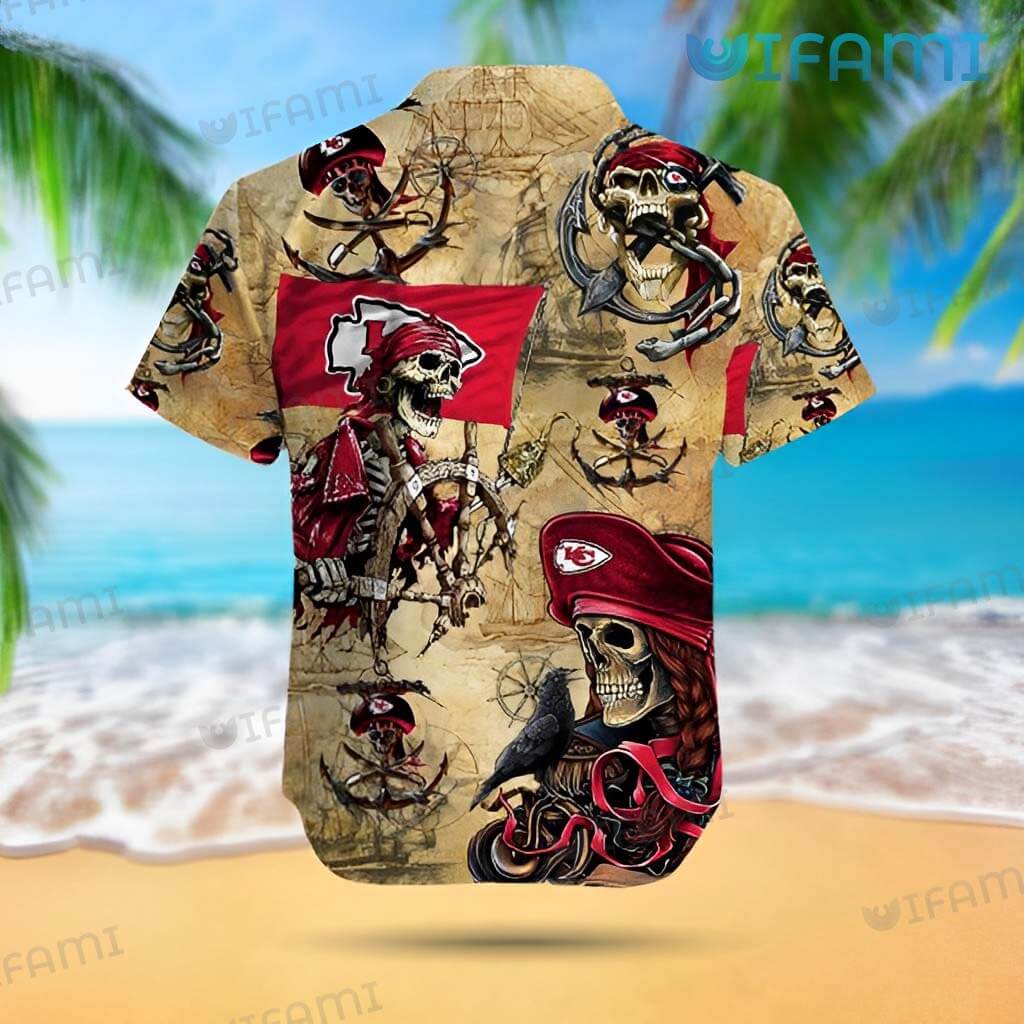 Kansas City Chiefs Hawaiian Shirt Pirate Skeleton