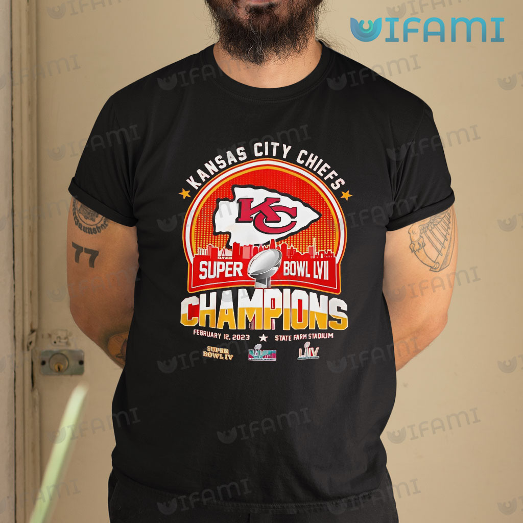 Chiefs Super Bowl Shirt Skyline LVII Champions Kansas City Chiefs Gift