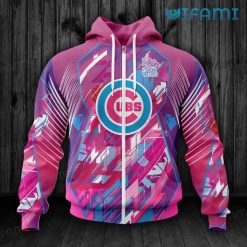 Cubs Hoodie 3D Fearless Again Breast Cancer Chicago Cubs Zip Up