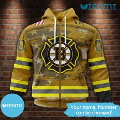 Custom Boston Bruins Hoodie 3D Star Firefighter Bruins Gift