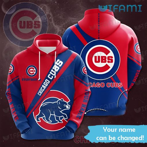 Custom Chicago Cubs Hoodie 3D Blue Red Logo Cubs Gift