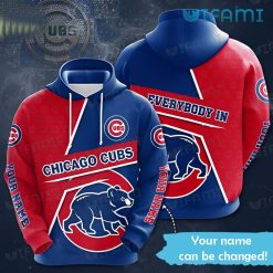 Custom Chicago Cubs Hoodie 3D Red Blue Logo Cubs Gift