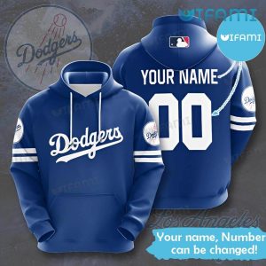 Custom Los Angeles Dodgers Hoodie 3D Blue AOP Dodgers Gift