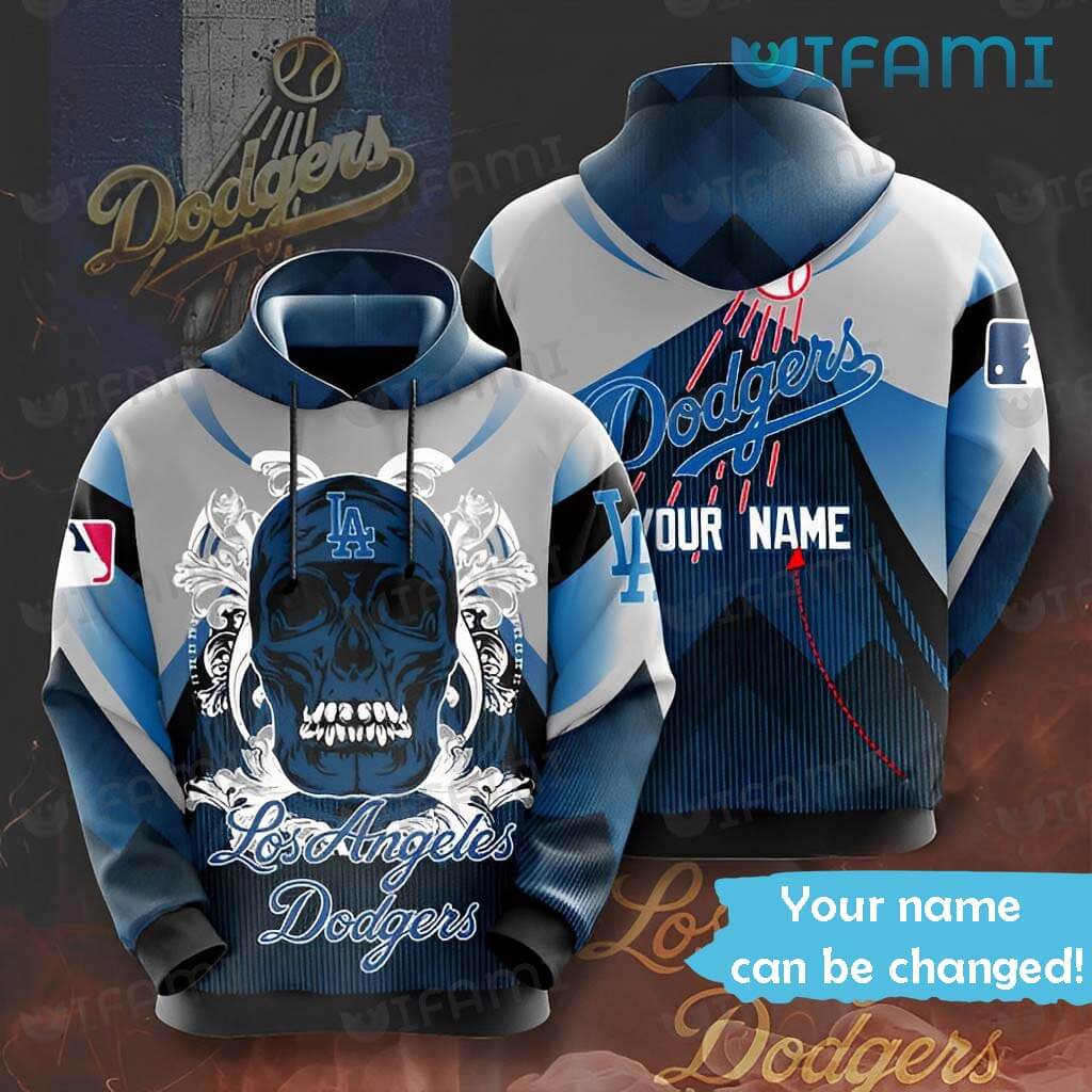 Dodgers Hoodie 3D White Blue Punisher Skull Los Angeles Dodgers Gift -  Personalized Gifts: Family, Sports, Occasions, Trending