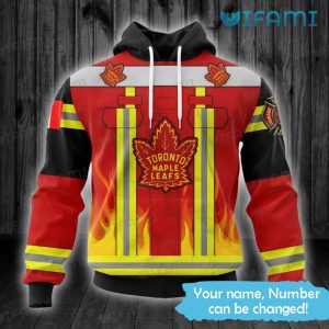 Custom Maple Leafs Hoodie 3D Honor Firefighter Toronto Maple Leafs Gift