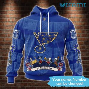 Custom St Louis Blues Hoodie 3D Day Of The Dead STL Blues Gifts