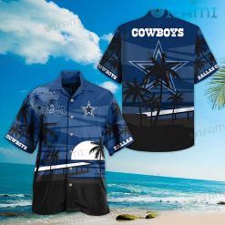 Dallas Cowboys Hawaiian Shirt Coconut Sunset Football Helmet Cowboys Gift 3