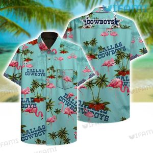 Dallas Cowboys Hawaiian Shirt Flamingo Coconut Tree Cowboys Gift