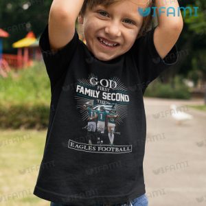 Devonta Smith Shirt God First Family Second Brown Hurts Smith Eagles Gift