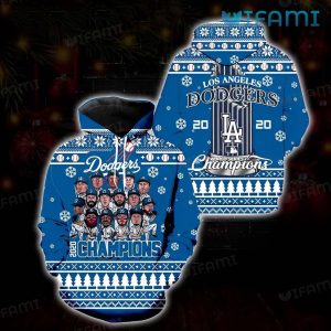 Dodgers Hoodie 3D Christmas Champions Team 2020 Los Angeles Dodgers Gift