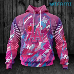 Dodgers Hoodie 3D Fearless Again Breast Cancer Los Angeles Dodgers Gift
