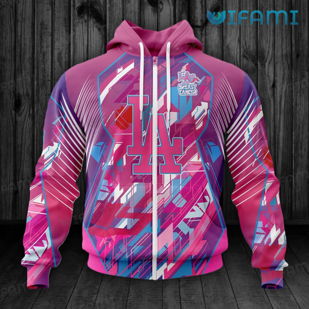 Dodgers Hoodie 3D Fearless Again Breast Cancer Los Angeles Dodgers Gift -  Personalized Gifts: Family, Sports, Occasions, Trending