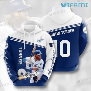 Dodgers Hoodie 3D Justin Turner Signature Los Angeles Dodgers Gift