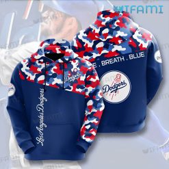 Dodgers Hoodie 3D Red Blue Camo Los Angeles Dodgers Gift