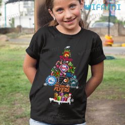 Eagles Shirt Christmas Pine Tree Phillies Flyers 76ers Philadelphia Eagles Kid Tshirt