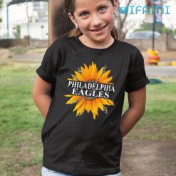 Eagles Shirt Love Sunflower Leopard Pattern Philadelphia Eagles Kid Tshirt