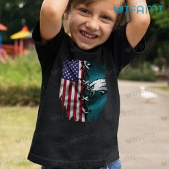 Eagles Shirt USA Flag Stitches Logo Philadelphia Eagles Kid Tshirt