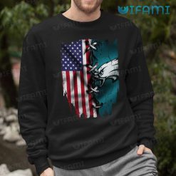 Eagles Shirt USA Flag Stitches Logo Philadelphia Eagles Sweatshirt