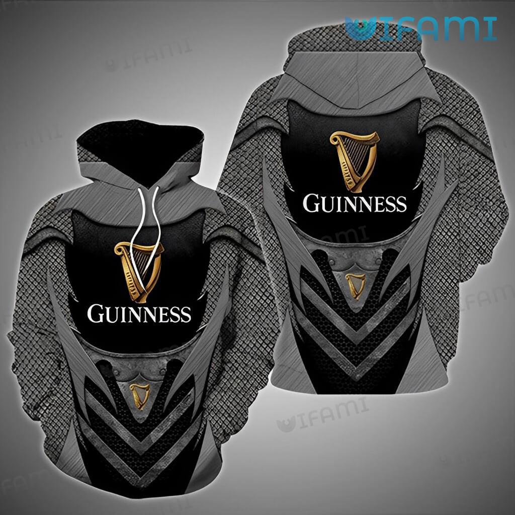Unique Guinness Armor Design Hoodie 3D Guinness Beer Gift