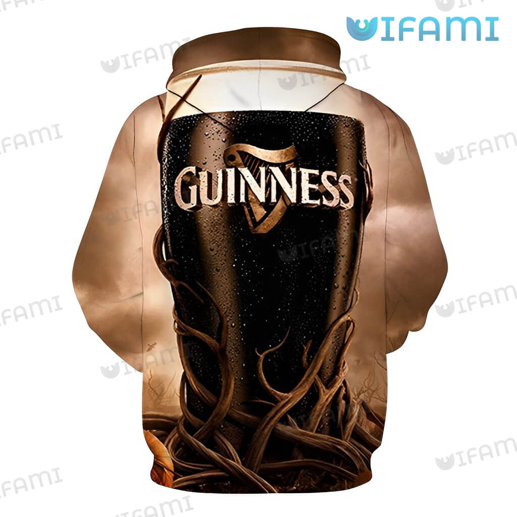 Guinness Hoodie 3D Graphic Design Logo Guinness Beer Gift