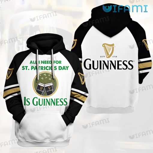 Guinness Hoodie 3D St. Patrick’s Day Is Guinness Beer Gift