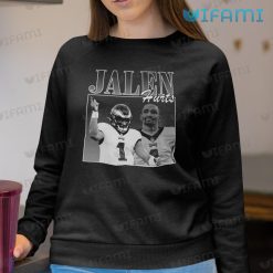 Jalen Hurts Shirt Black White Photo Philadelphia Eagles Sweatshirt