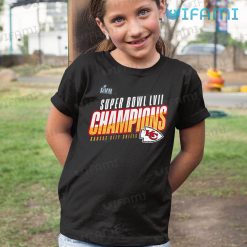 KC Chiefs Super Bowl Apparel LVII Champions Kansas City Chiefs Kid Tshirt